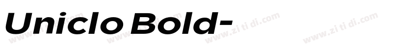 Uniclo Bold字体转换